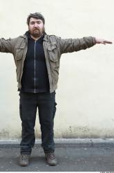 Whole Body Man T poses White Casual Overweight Bearded